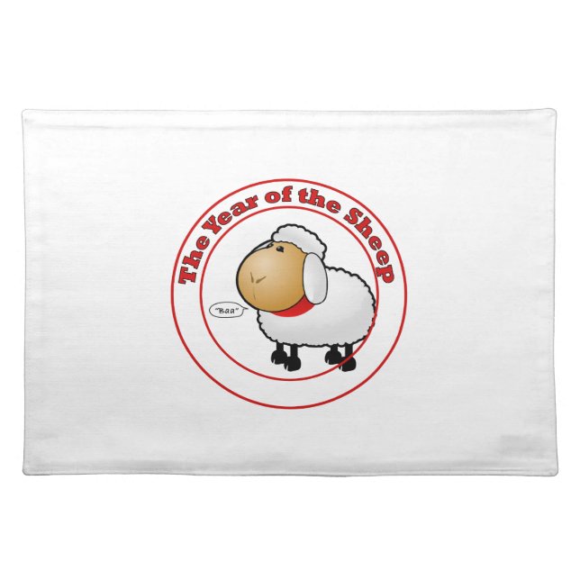 Year of the Sheep Cartoon Placemat (Front)