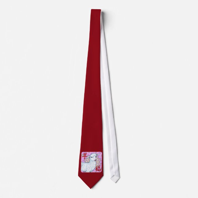Year of the Sheep-Good Luck! Neck Tie (Front)