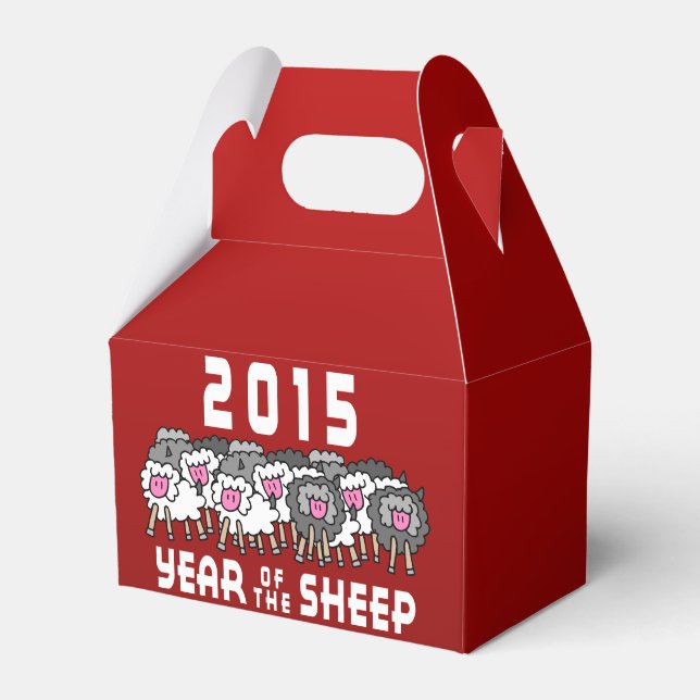 Year of The Sheep Ram Goat Favor Boxes (Front Side)