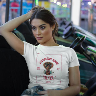 Year Of The Snake 2025 蛇年 Colorful Cobra Head T-Shirt