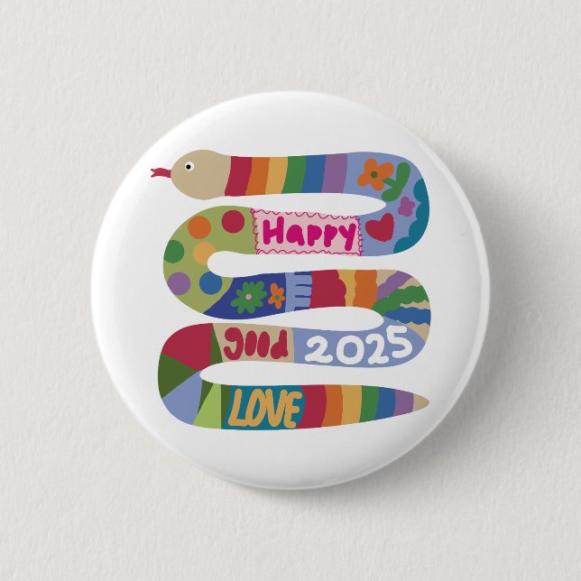 Year Of The Snake 2025  Button (Front)