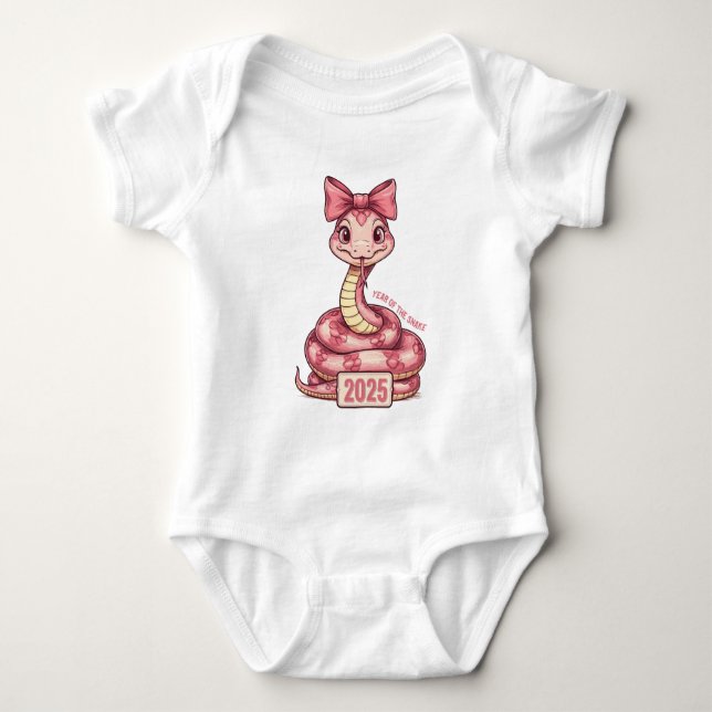 Year Of The Snake 2025 | Chinese New Year 2025 Baby Bodysuit (Front)
