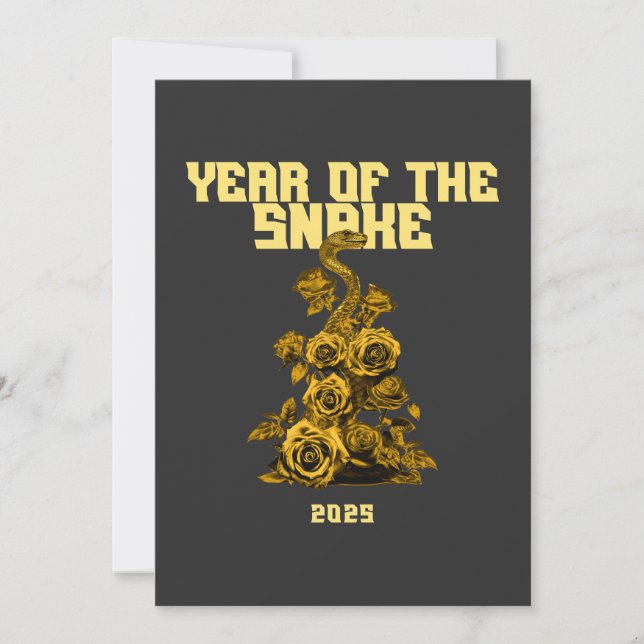 Year of the snake 2025 holiday card (Front)