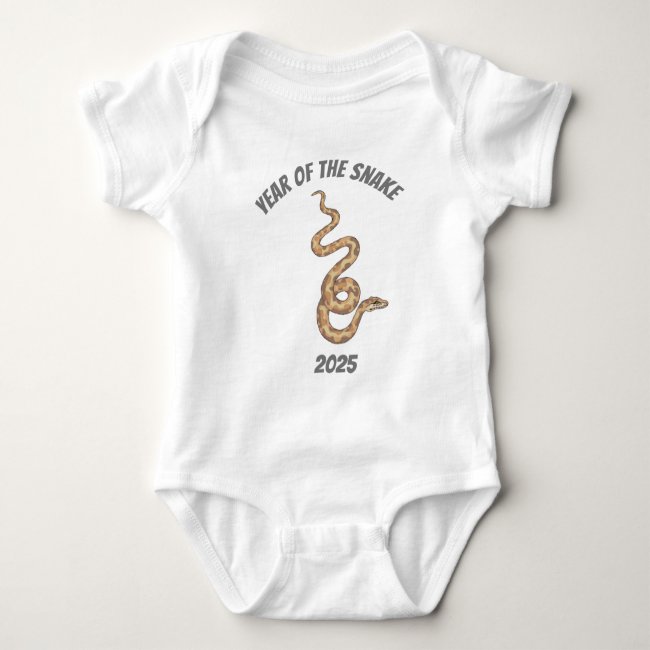 Year of the Snake 2025 Lunar New Year Baby Bodysui