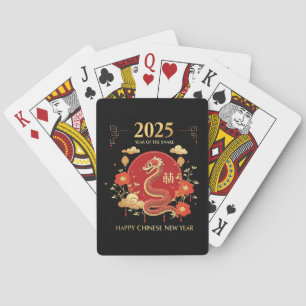 Year Of The Snake 2025 Lunar New Year Chinese New  Poker Cards