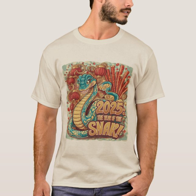 Year Of The Snake 2025 Lunar New Year Chinese New  T-Shirt (Front)
