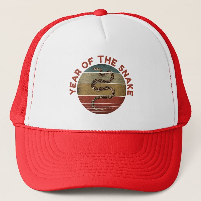 Year Of The Snake 2025 Trucker Hat (Front)