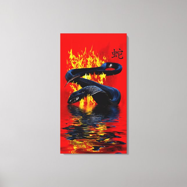 Year of the Snake Black Snake Chinese New Year Canvas Print (Front)