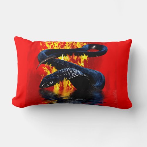 Year of the Snake Black Snake Chinese New Year Lumbar Pillow
