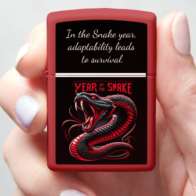 Year of the snake: Chinese new year 2025 Zippo Lighter (In Hand)