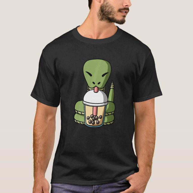 Year of the Snake Chinese New Year Boba Tea Bubble T-Shirt (Front)