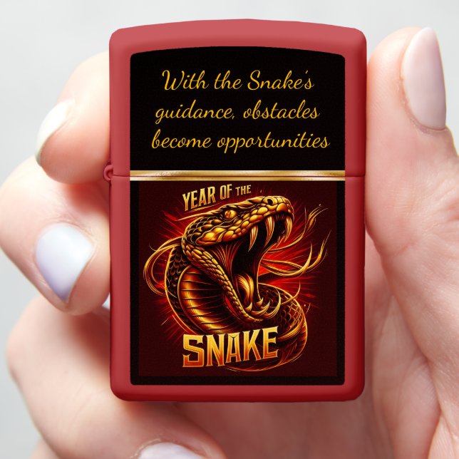 Year of the snake: Chinese new year Zippo Lighter (In Hand)