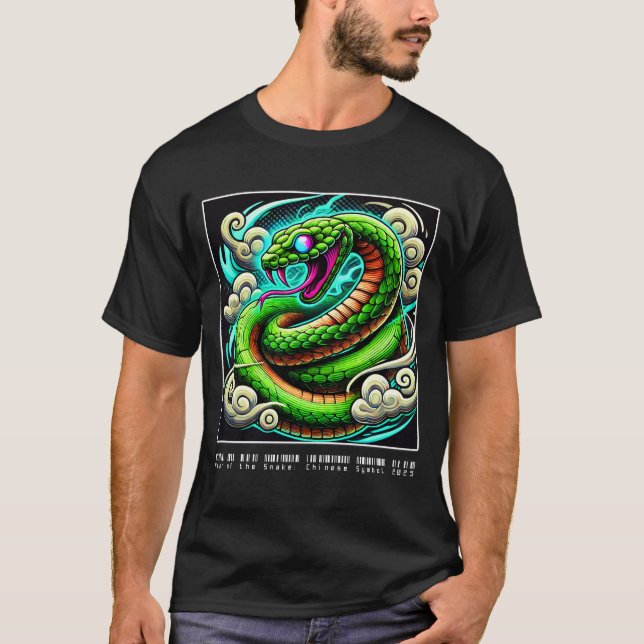 Year of the Snake: Chinese Symbol 2025 (new year) T-Shirt (Front)