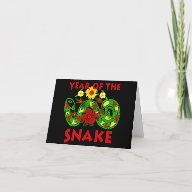 Year Of The Snake Holiday Card (Front)
