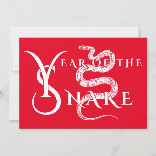 Year of the snake invitation (Front)