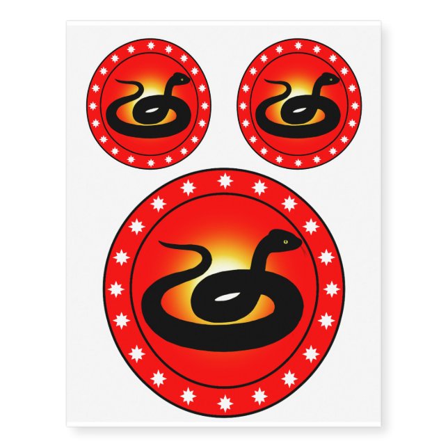 Year of the Snake Temporary Tattoos (Front)