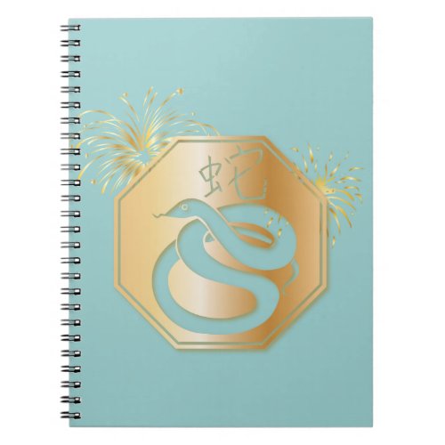 Year of the Snake With Fireworks Notebook