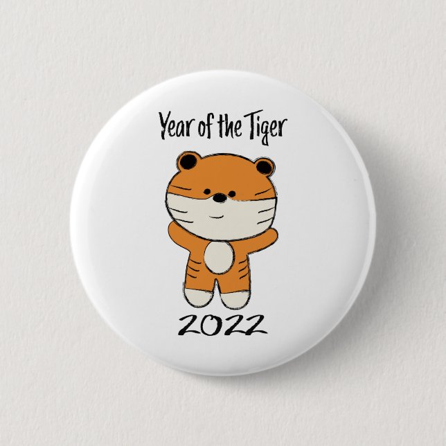 Year of the Tiger 2022 Button (Front)