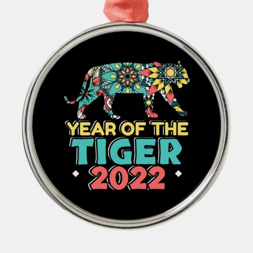 Year of The Tiger 2022 Chinese Zodiac Sign Metal Ornament