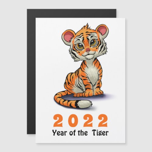 Year of the Tiger 2022 Cute Orange Cartoon Cub