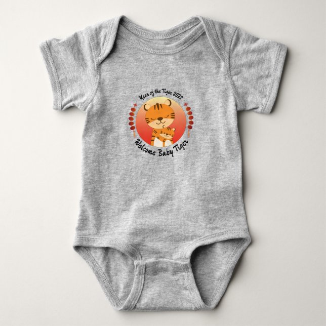 Year of the Tiger 2022 Newborn Baby Bodysuit (Front)