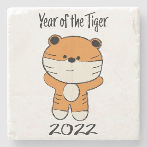 Year of the Tiger 2022 Stone Coaster