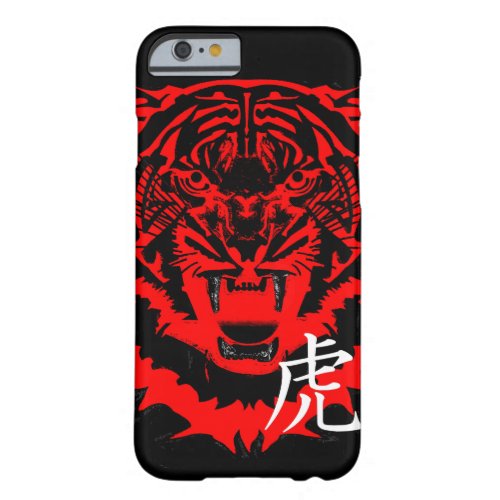 Year of the Tiger Artwork in Black and Red Barely There iPhone 6 Case