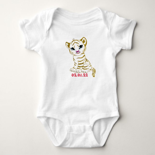 Year of the Tiger Baby Baby Bodysuit (Front)