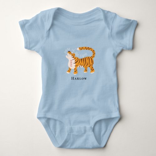 Year of the Tiger Blue Baby Bodysuit