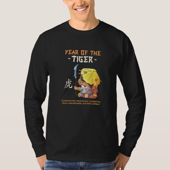 Year Of The Tiger Chinese Zodiac Animal Sign T-Shirt (Front)