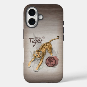 Year of the Tiger Chinese Zodiac Art iPhone 16 Case