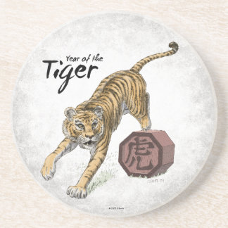 Year of the Tiger Chinese Zodiac Art Coaster