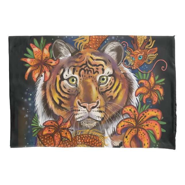 Year of the Tiger Chinese Zodiac Pillow Case (Front)