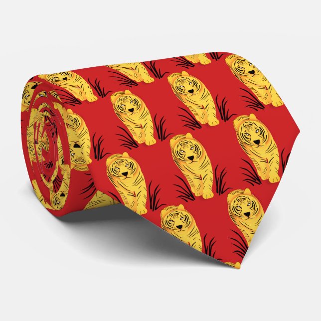 Year of the Tiger Neck Tie (Rolled)