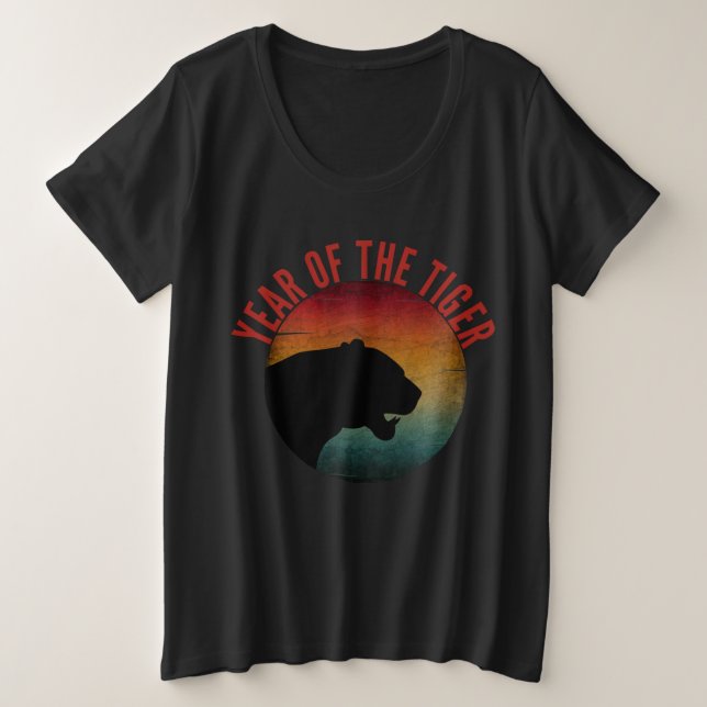 Year Of The Tiger  Plus Size T-Shirt (Design Front)