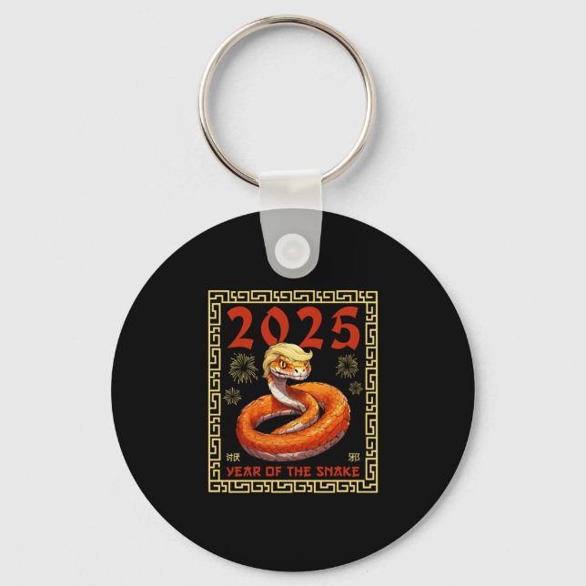 Year Of The Trump Snake 2025  Keychain (Front)