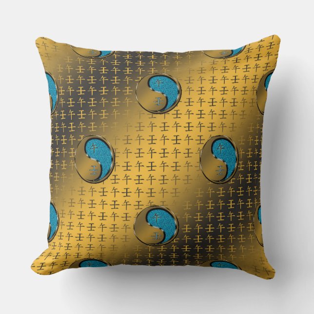 Year of the Water Horse Throw Pillow (Front)