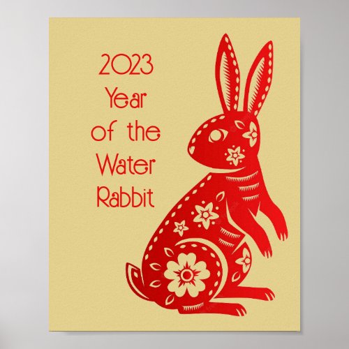 Year of the Water Rabbit Chinese Astrology Poster