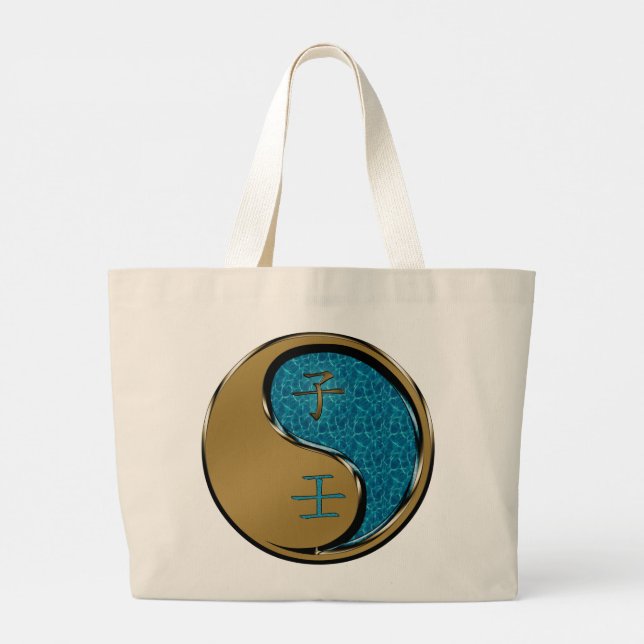 Year of the Water Rat Large Tote Bag (Back)