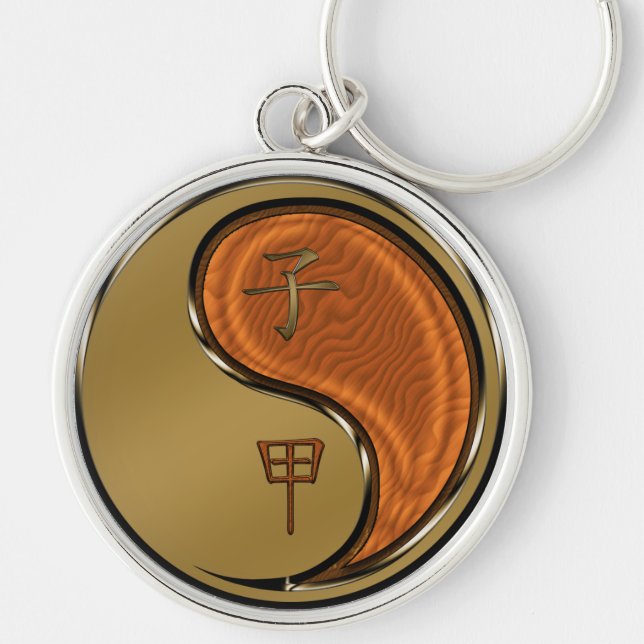 Year of the Wood Rat Keychain (Front)