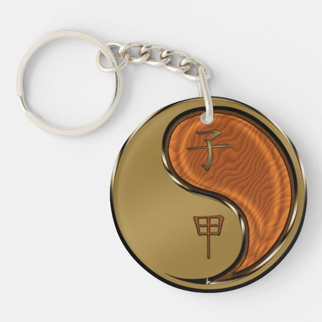 Year of the Wood Rat Keychain (Front)
