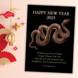 Year Of The Wood Snake Black Chinese New Year 2025