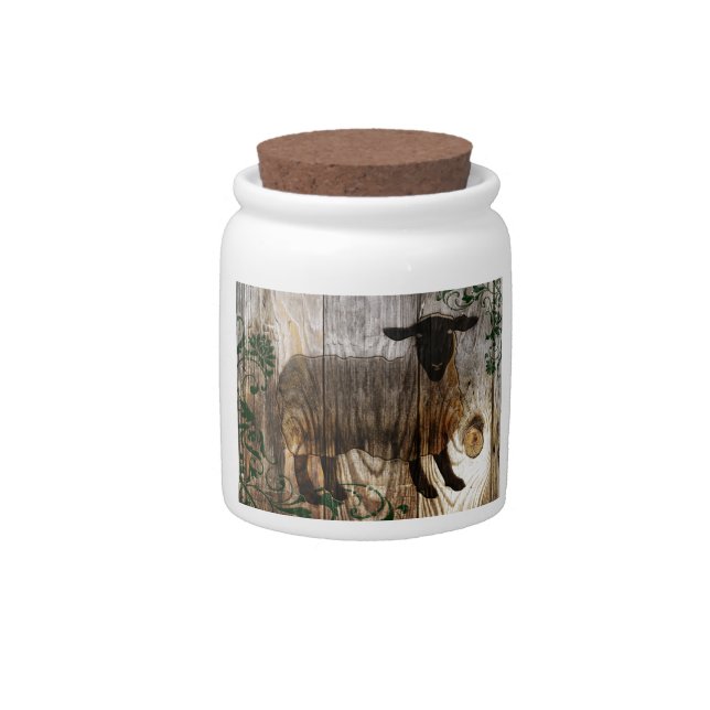year of the wooden sheep candy jar (Front)