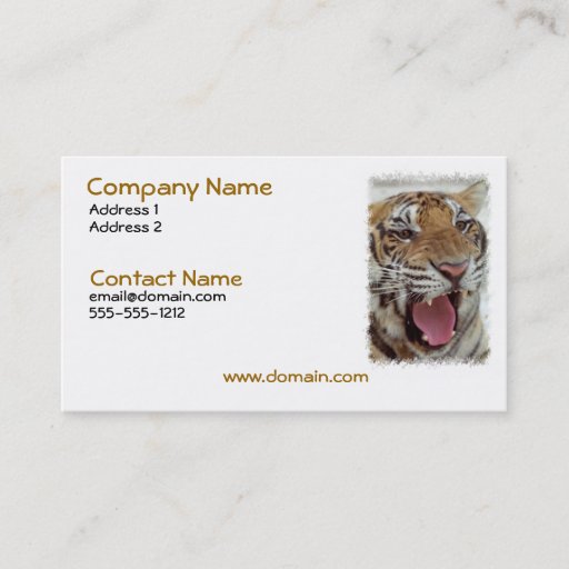 Customizable Year of Tiger Business Card