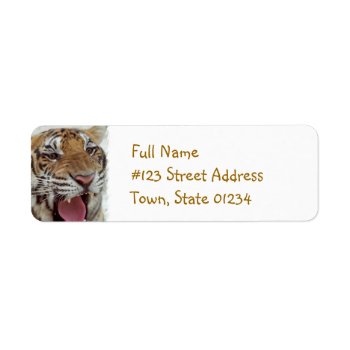Year Of Tiger Return Address Label by WildlifeAnimals at Zazzle