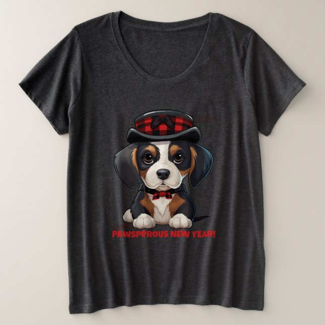 Year of Woofs! Plus Size T-Shirt (Design Front)