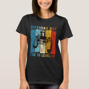 Year Old Birthday Boy 11 Time To Level Up 11th Bir T-Shirt