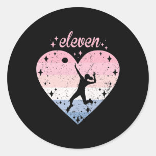 Year Old Cute Volleyball Birthday Girl th Bday Classic Round Sticker