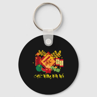 Year Shirt Happy Vietnamese Lunar Chuc Mung Keychain