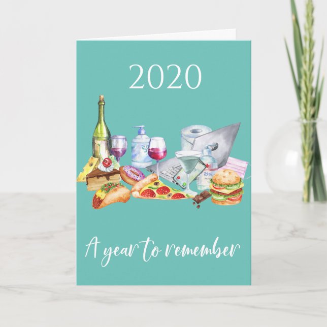 Year to Remember 2020 Covid Fast Food Snack Card (Front)